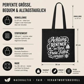 Baumwolltasche - Rentner Sprüche & Ruhestand Motive - Motiv nach Wahl