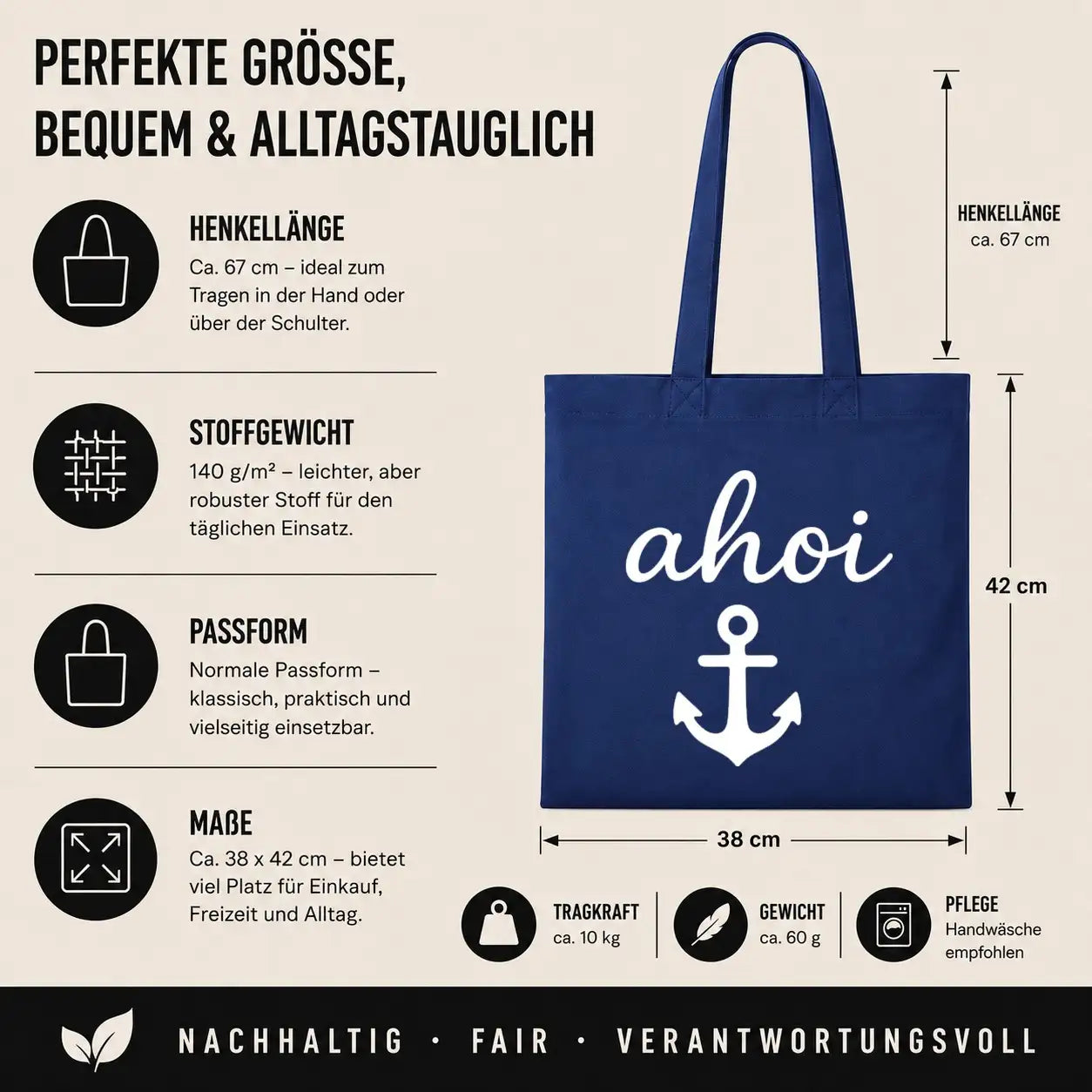 Baumwolltasche - Maritime Motive - Motiv nach Wahl