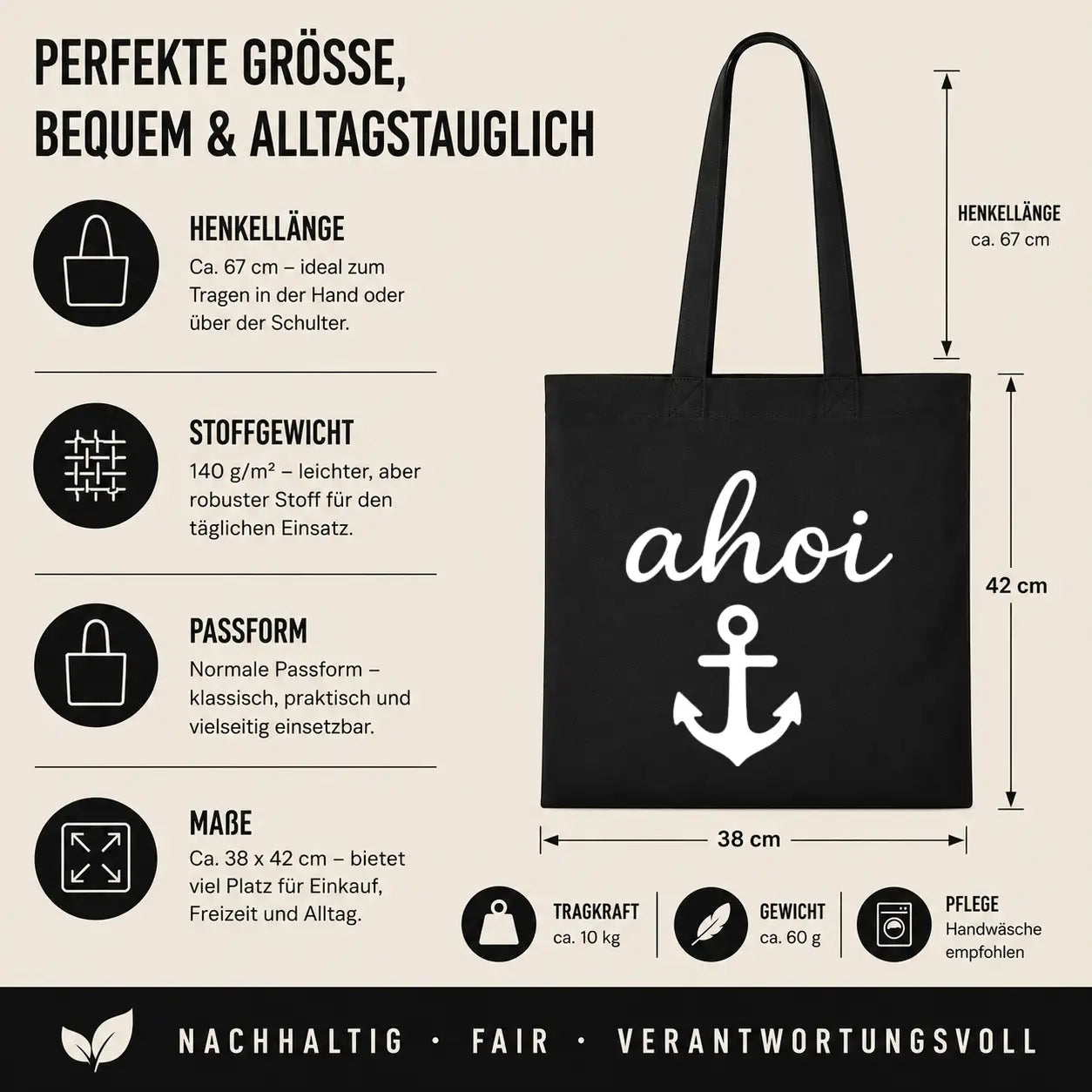 Baumwolltasche - Maritime Designs - Motiv nach Wahl