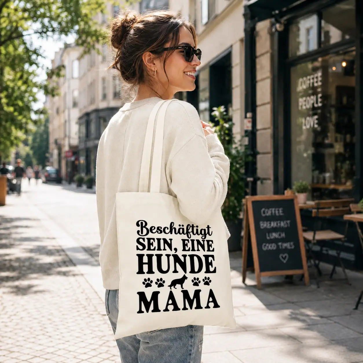 Baumwolltasche - Hundemama Motive - Motiv nach Wahl