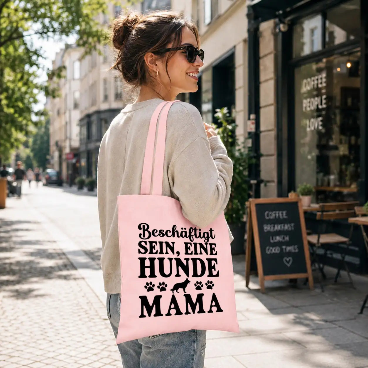 Baumwolltasche - Hundemama Motive - Motiv nach Wahl