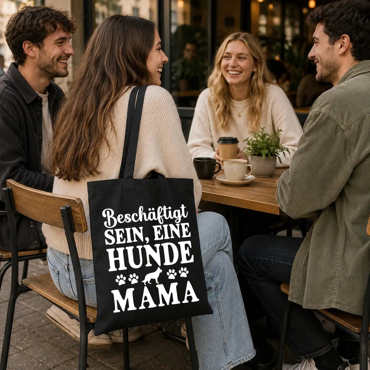 Baumwolltasche - Hundemama Motive - Motiv nach Wahl