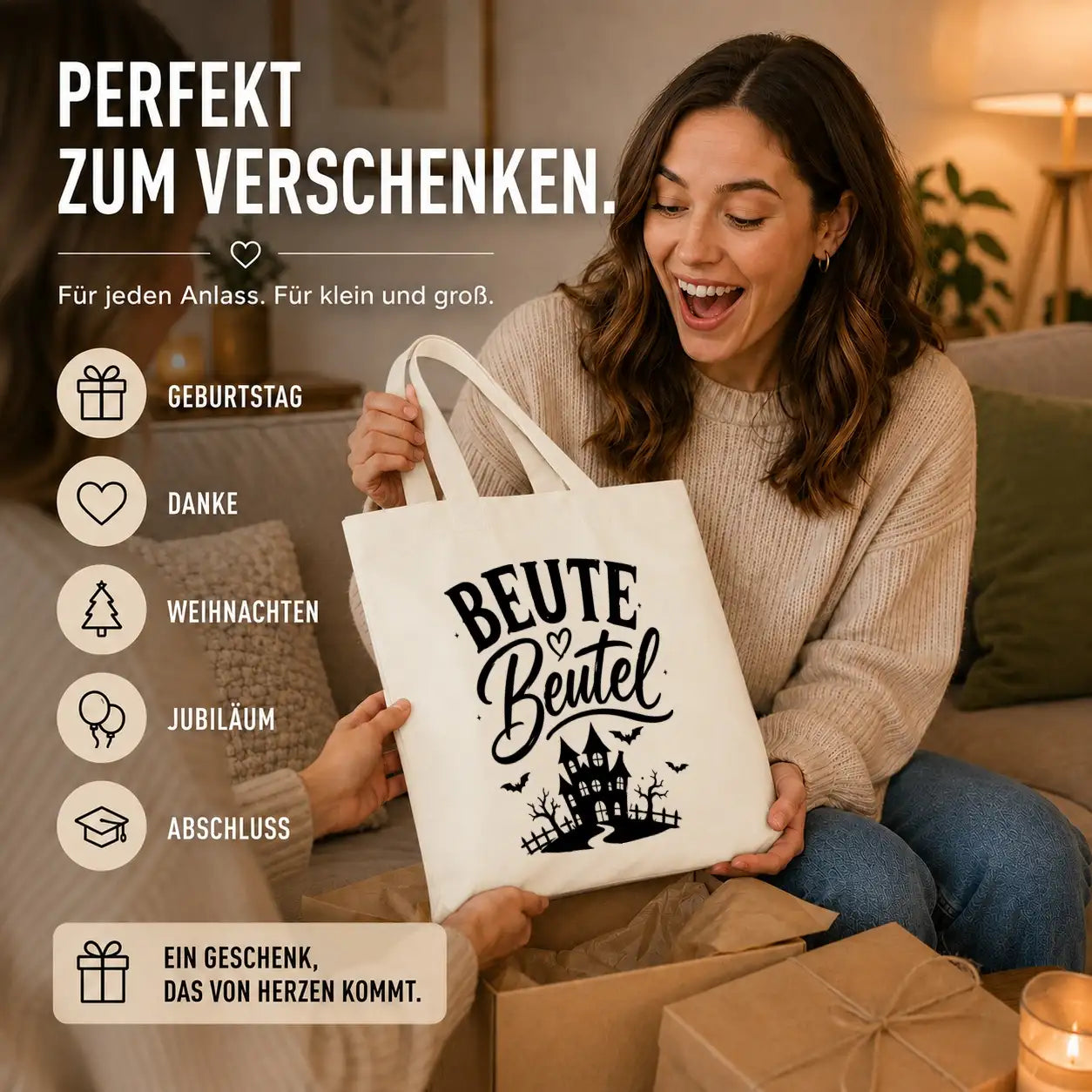 Baumwolltasche - Halloween Beutel Motive - Motiv nach Wahl