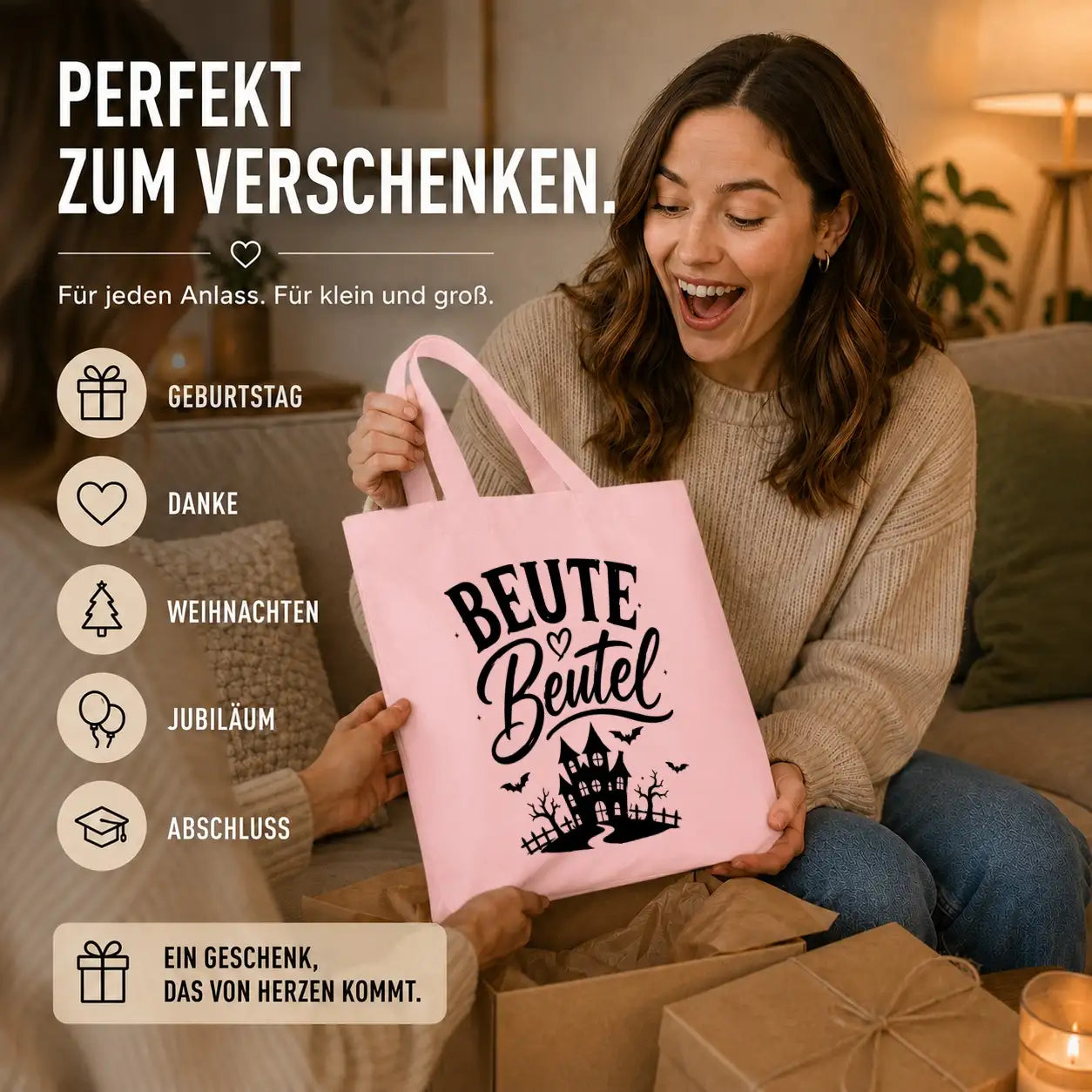Baumwolltasche - Halloween Motive - Motiv nach Wahl
