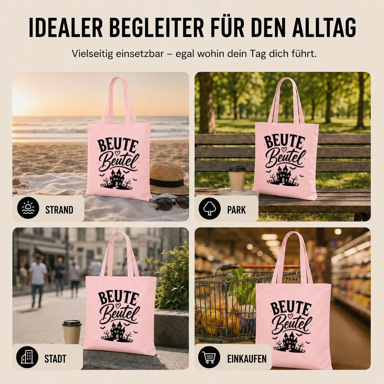 Baumwolltasche - Halloween Motive - Motiv nach Wahl