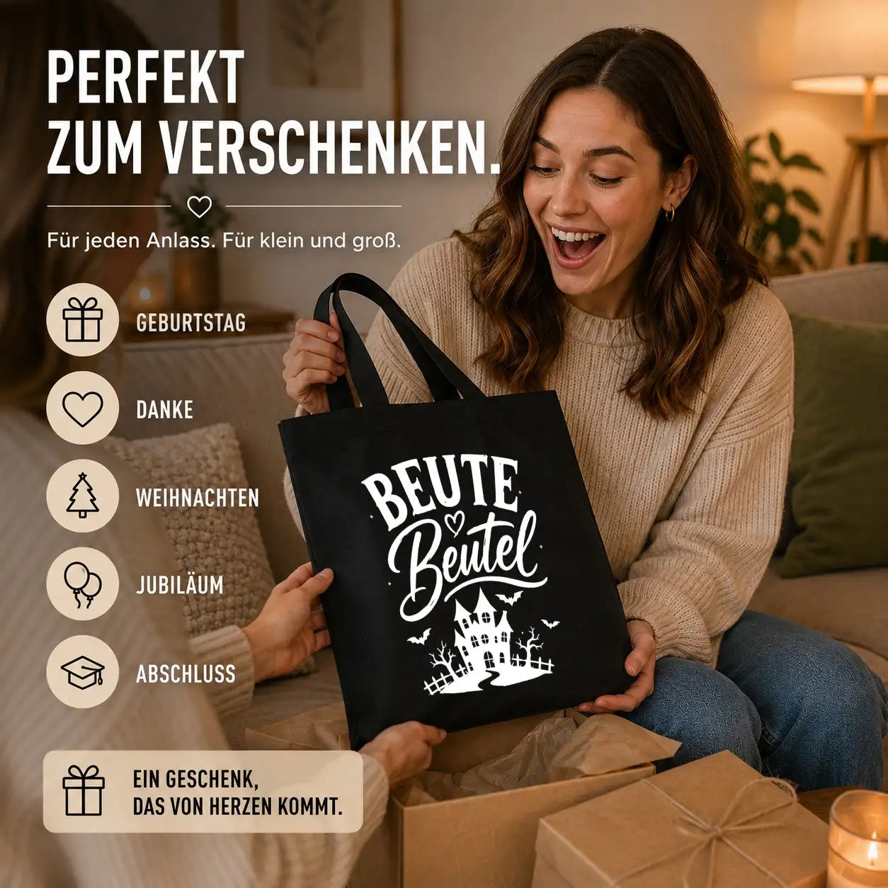 Baumwolltasche - Halloween Motive - Motiv nach Wahl