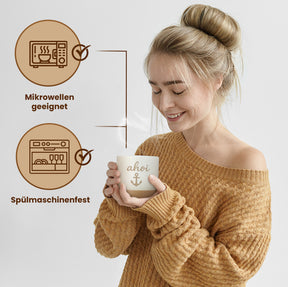 Tasse - ahoi anker schwarz