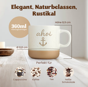 Tasse - ahoi anker schwarz