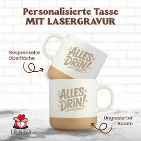 Gravierte Tasse - alles drin 1 schwarz