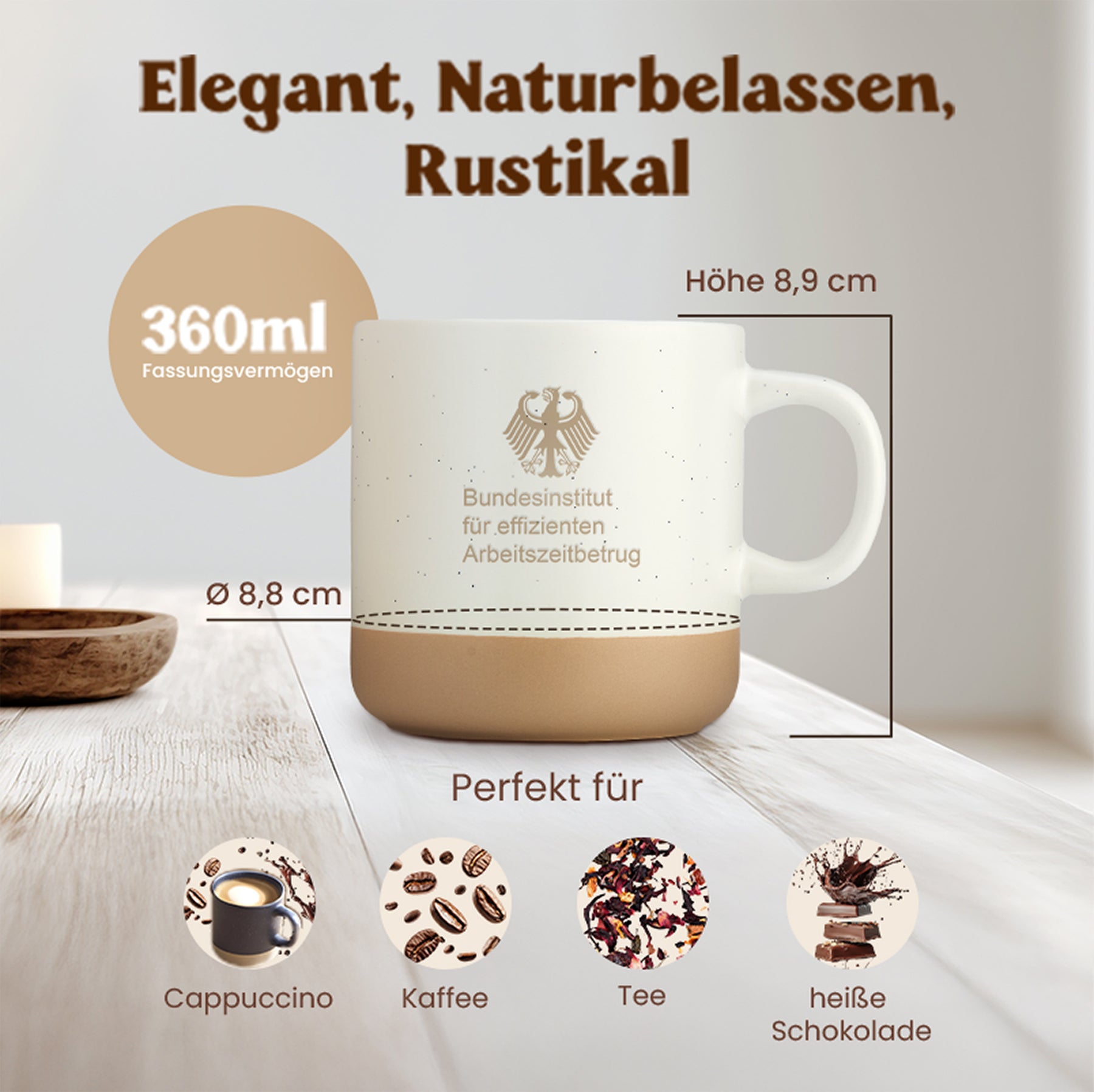 Gravierte Tasse - Bundesinstitut fuer Arbeitszeitbetrug