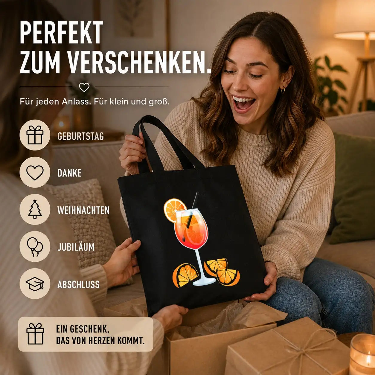 Baumwolltasche - Sommerdrinks - Motiv nach Wahl
