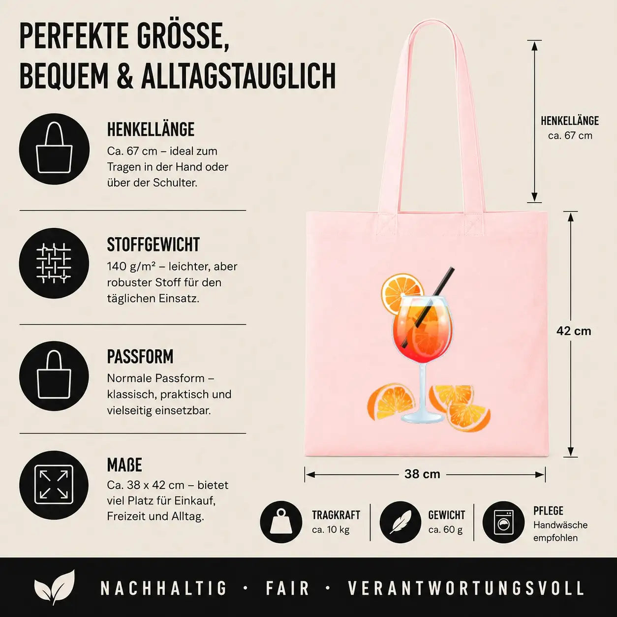 Baumwolltasche - Cocktail & Feierabend Motive - Motiv nach Wahl