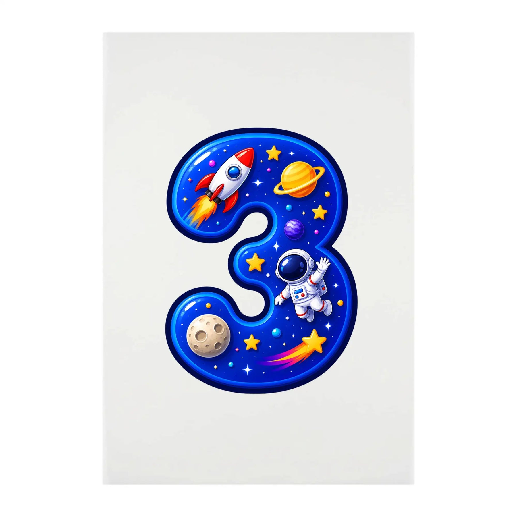 Bügelbild - Weltall Rakete Astronaut - Motiv nach Wahl