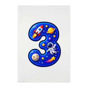 Bügelbild - Weltall Rakete Astronaut - Motiv nach Wahl