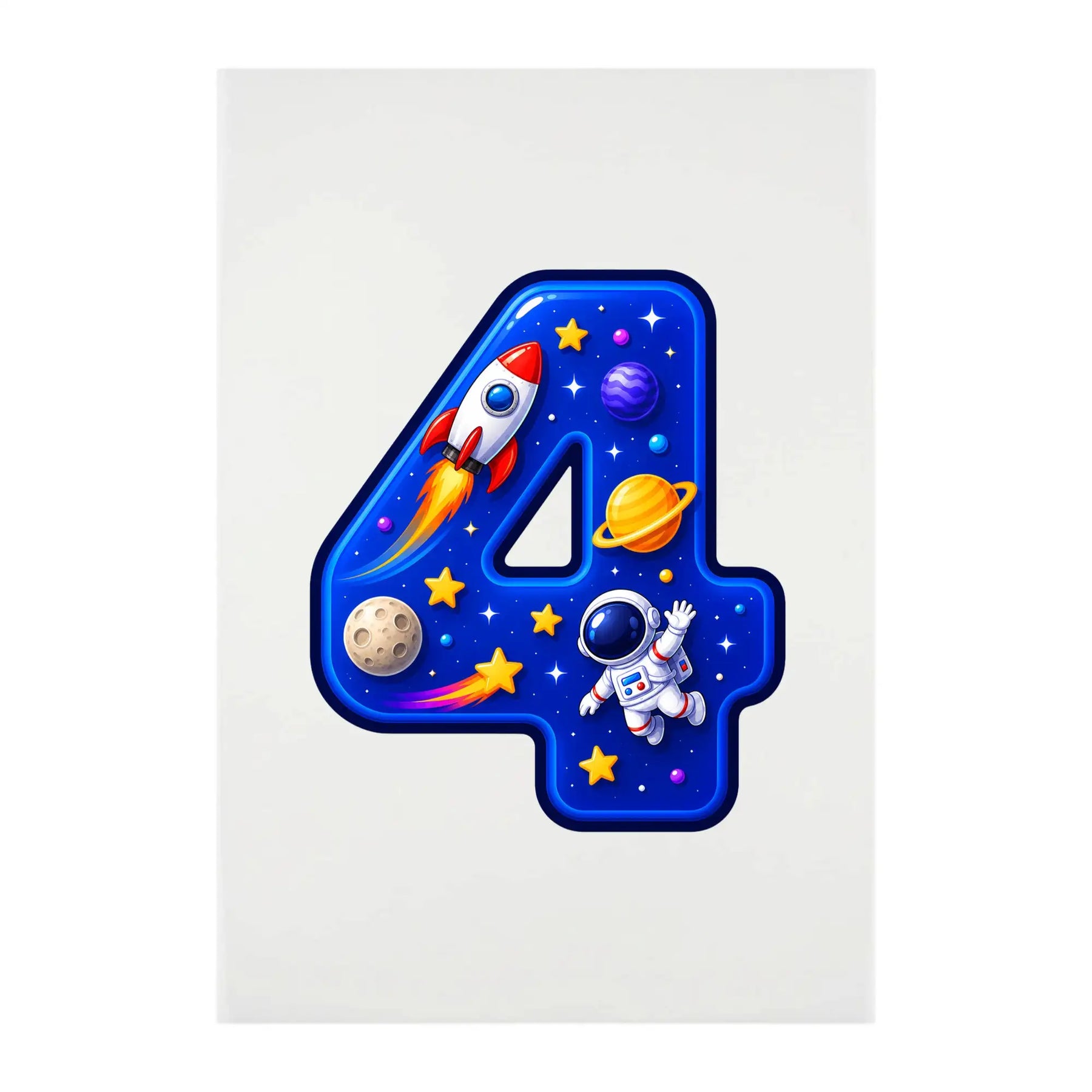 Bügelbild - Weltall Rakete Astronaut - Motiv nach Wahl