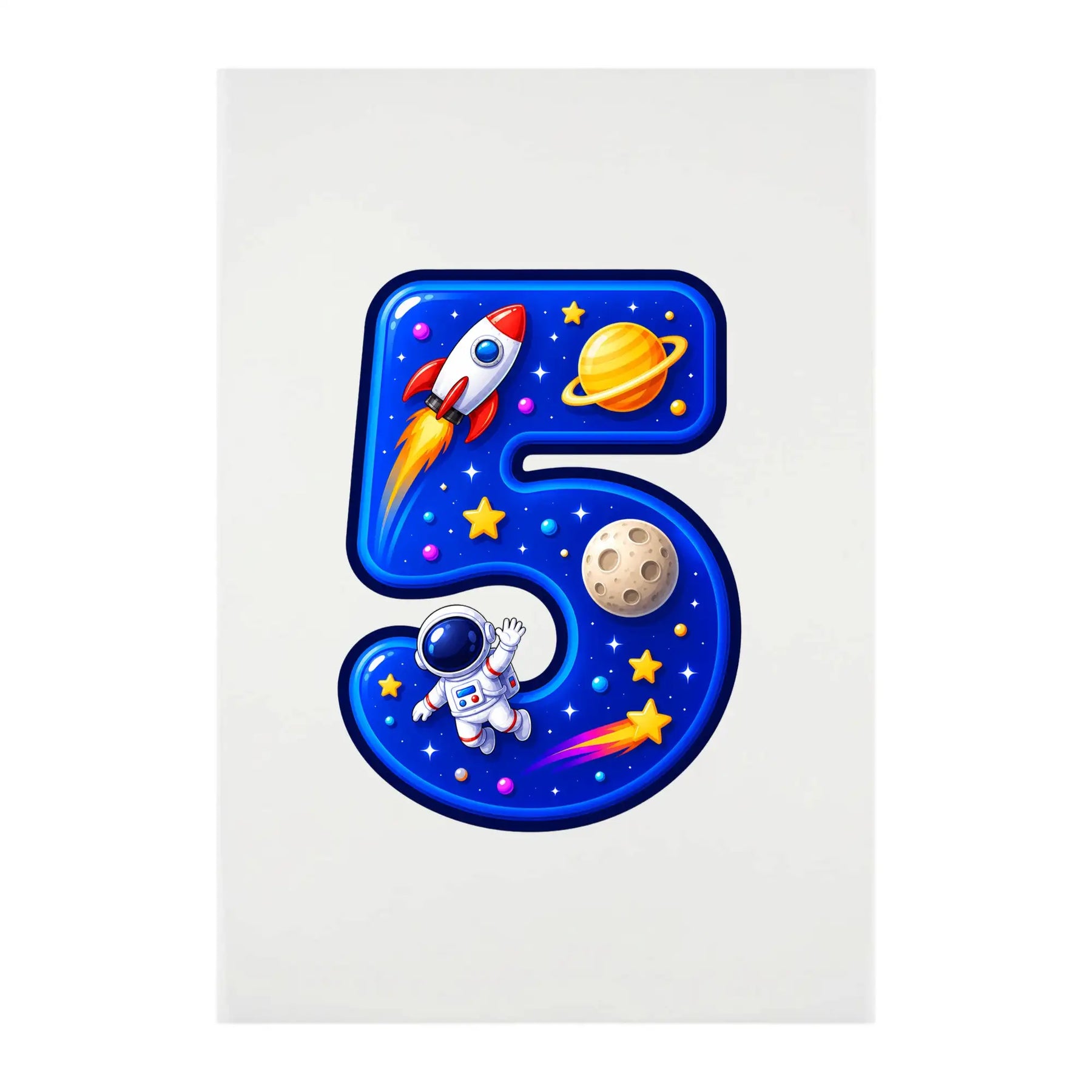 Bügelbild - Weltall Rakete Astronaut - Motiv nach Wahl