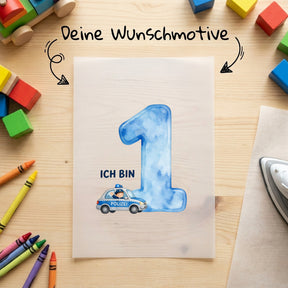 Bügelbild - Polizei Motive - Motiv nach Wahl