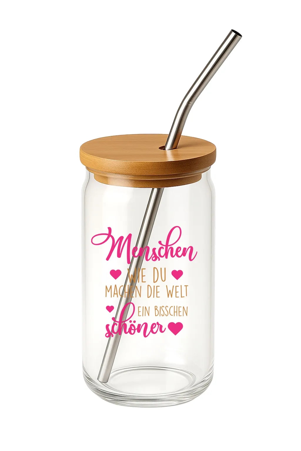 Glas mit Deckel - Menschen wie du