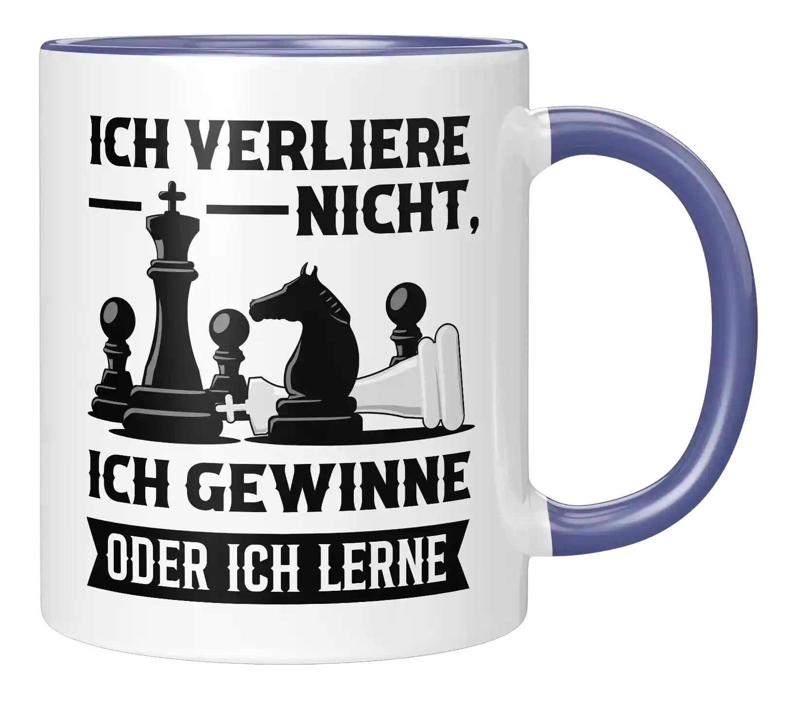Tasse - Ich verliere nicht, ich gewinne oder ich lerne - Schach