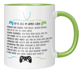 Tasse - 10 Ziele im Gamer