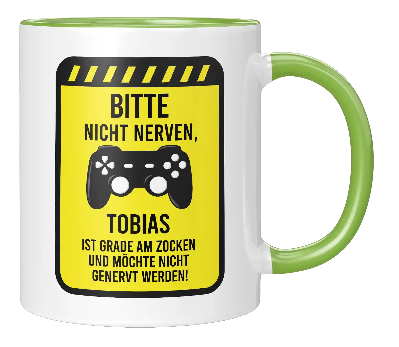 Tasse - Bitte nicht Nerven, ich bin grade am Zocken - Personalisiert - MANN