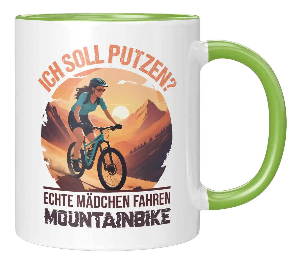 Tasse - Echte Mädchen fahren Mountainbike