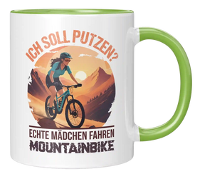 Tasse - Echte Mädchen fahren Mountainbike