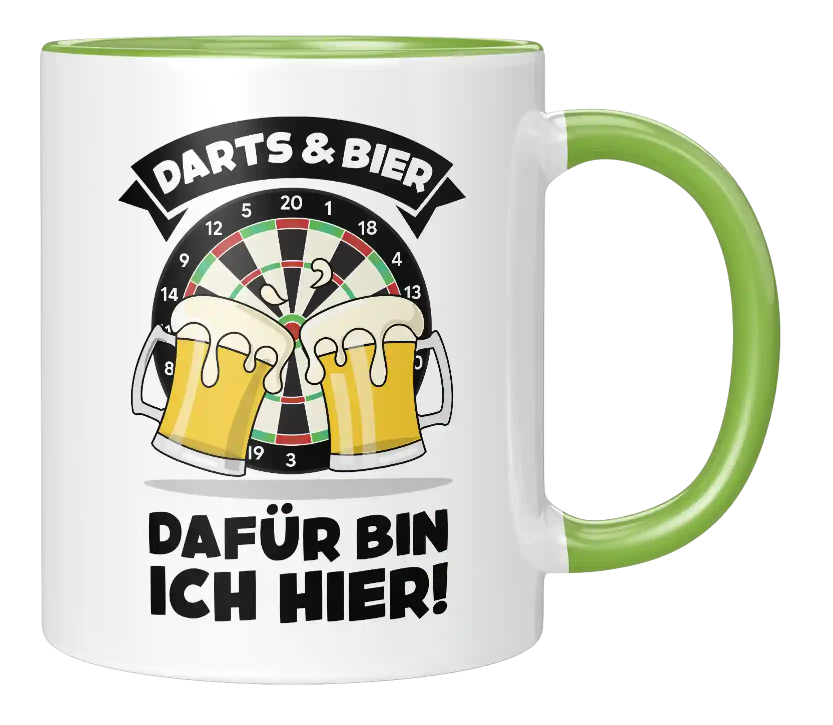Tasse - Darts und Bier darum bin ich hier