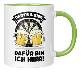 Tasse - Darts und Bier darum bin ich hier