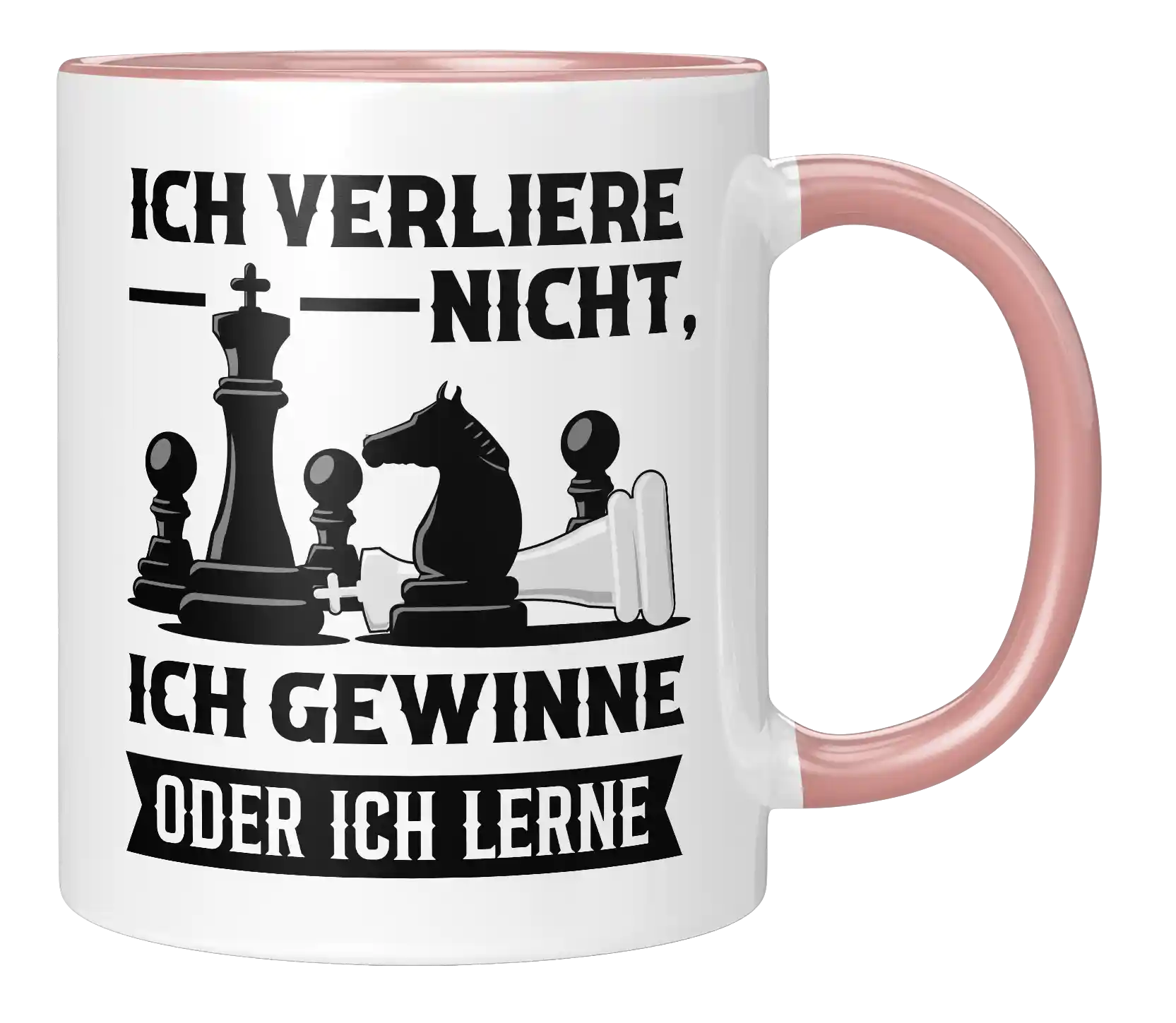 Tasse - Ich verliere nicht, ich gewinne oder ich lerne - Schach