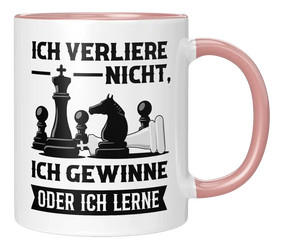 Tasse - Ich verliere nicht, ich gewinne oder ich lerne - Schach
