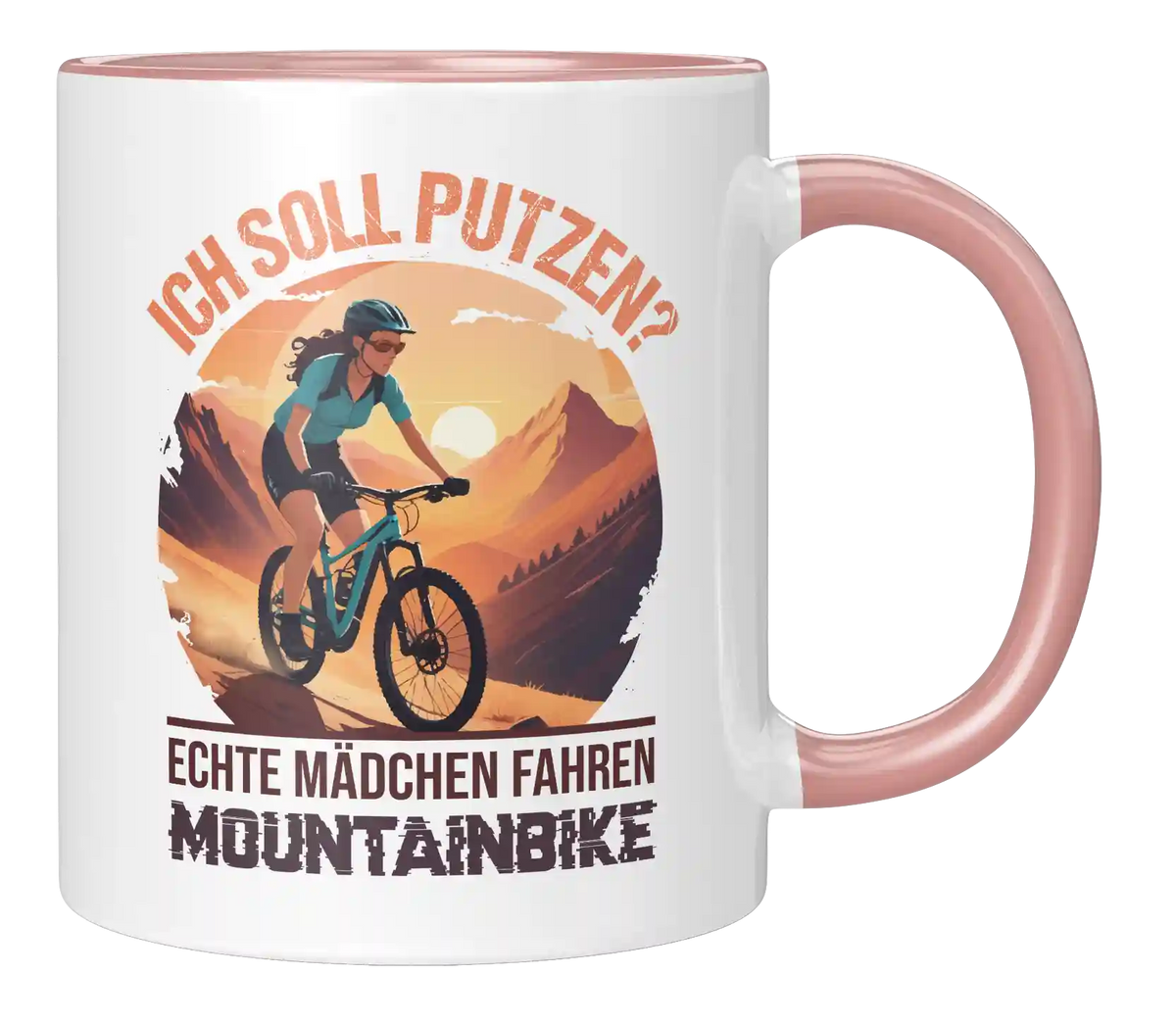 Tasse - Echte Mädchen fahren Mountainbike