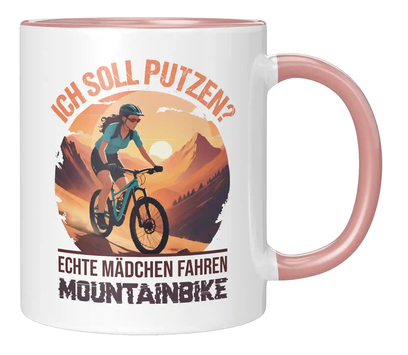 Tasse - Echte Mädchen fahren Mountainbike