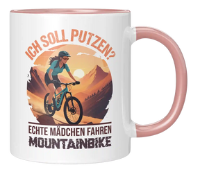 Tasse - Echte Mädchen fahren Mountainbike
