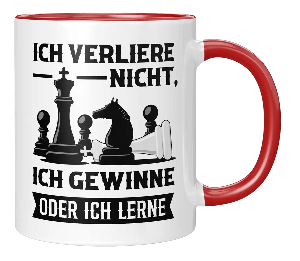 Tasse - Ich verliere nicht, ich gewinne oder ich lerne - Schach