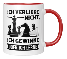 Tasse - Ich verliere nicht, ich gewinne oder ich lerne - Schach