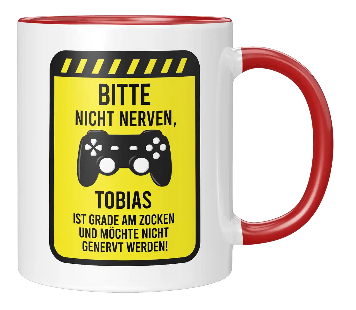 Tasse - Bitte nicht Nerven, ich bin grade am Zocken - Personalisiert - MANN