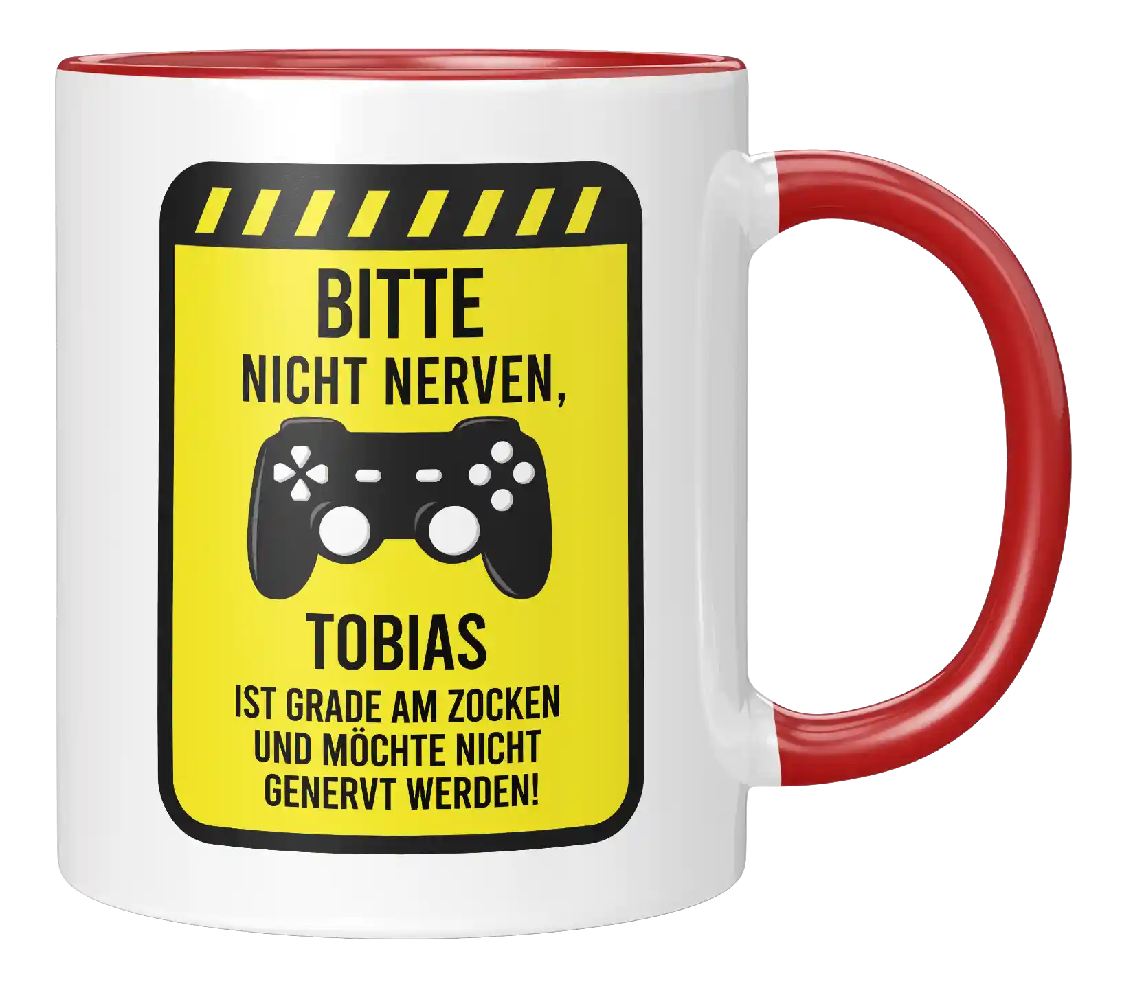 Tasse - Bitte nicht Nerven, ich bin grade am Zocken - Personalisiert - MANN