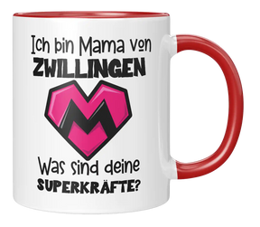 Tasse - Ich bin Mama von Zwillingen. Was sind deine Superkräfte?