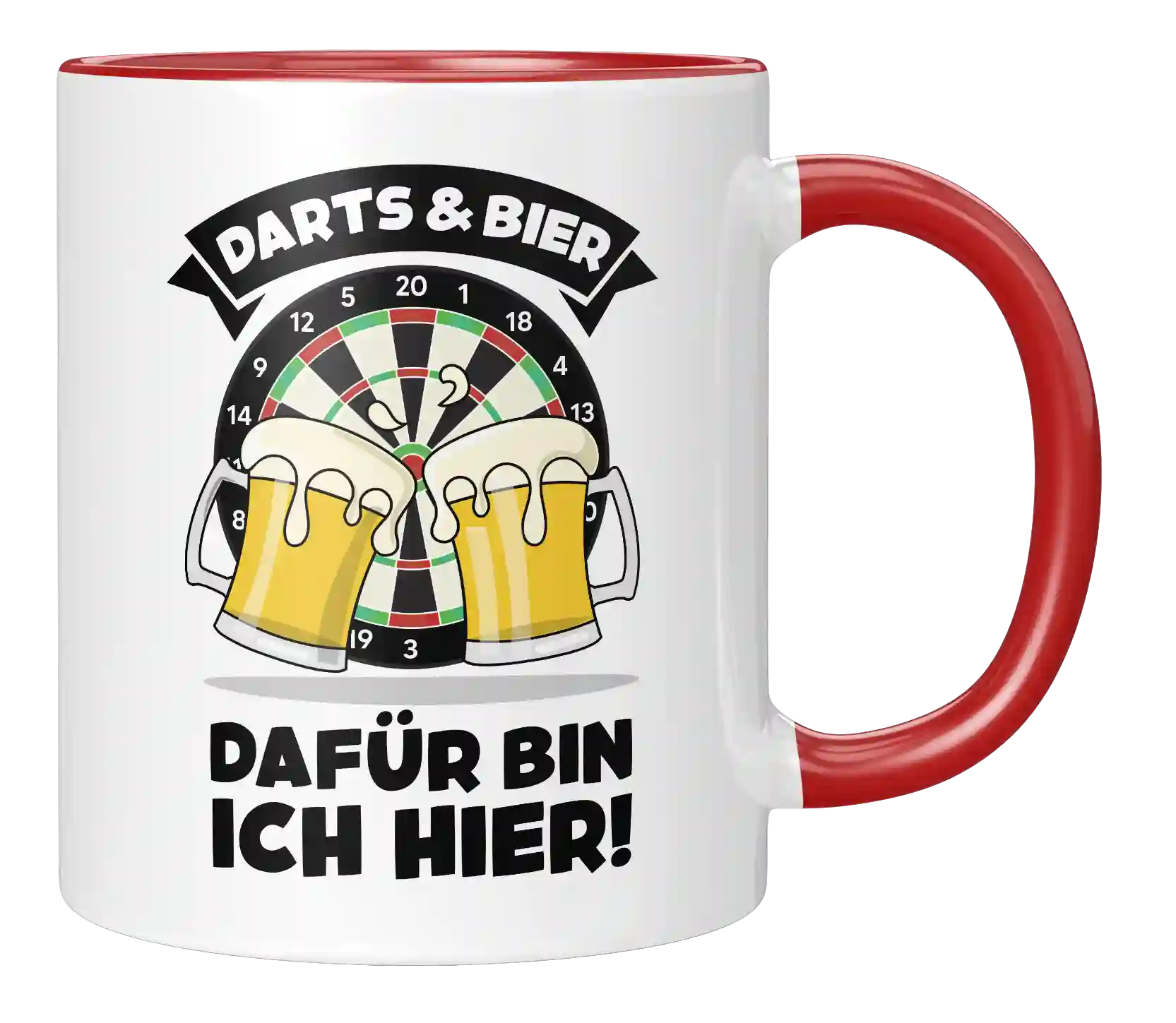 Tasse - Darts und Bier darum bin ich hier