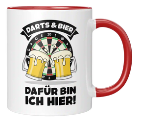 Tasse - Darts und Bier darum bin ich hier