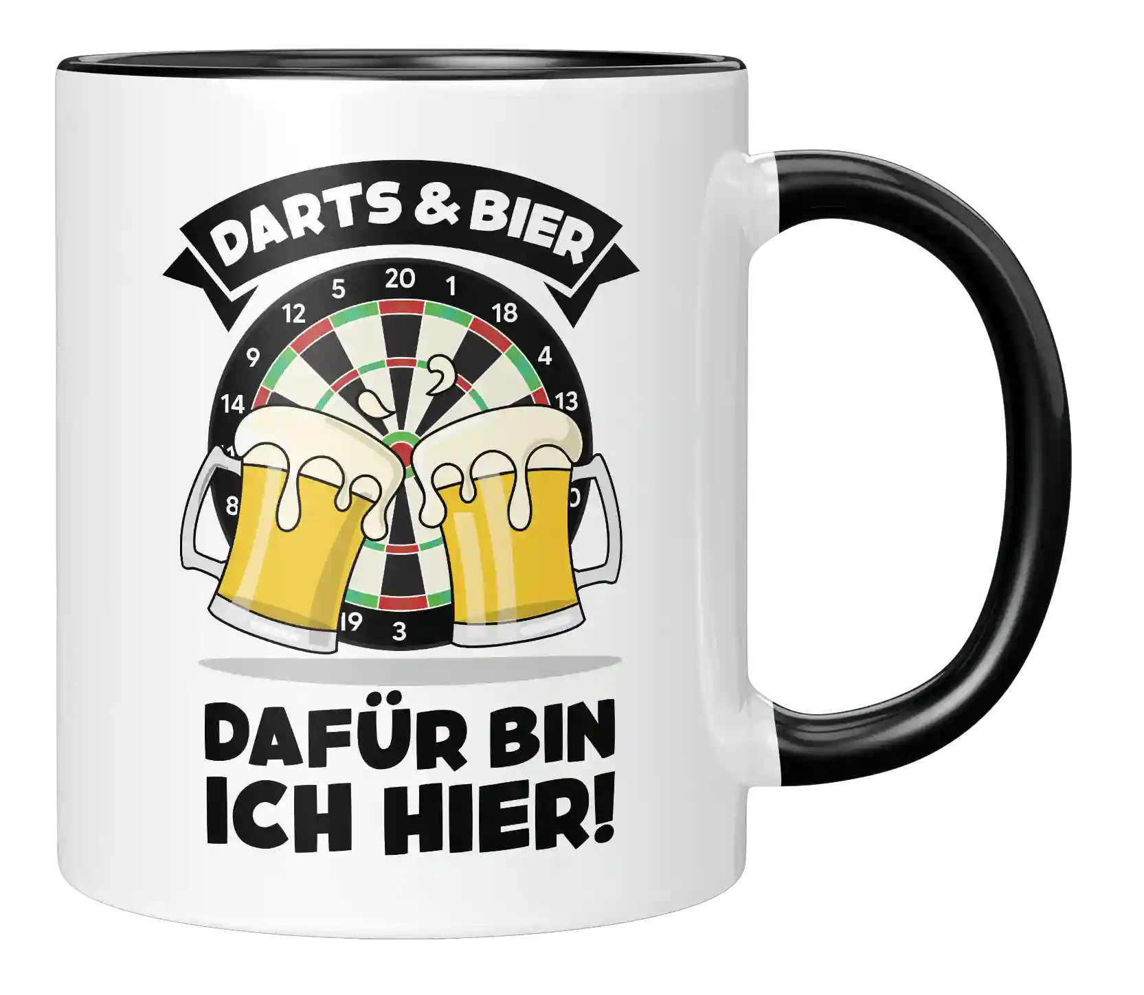 Tasse - Darts und Bier darum bin ich hier