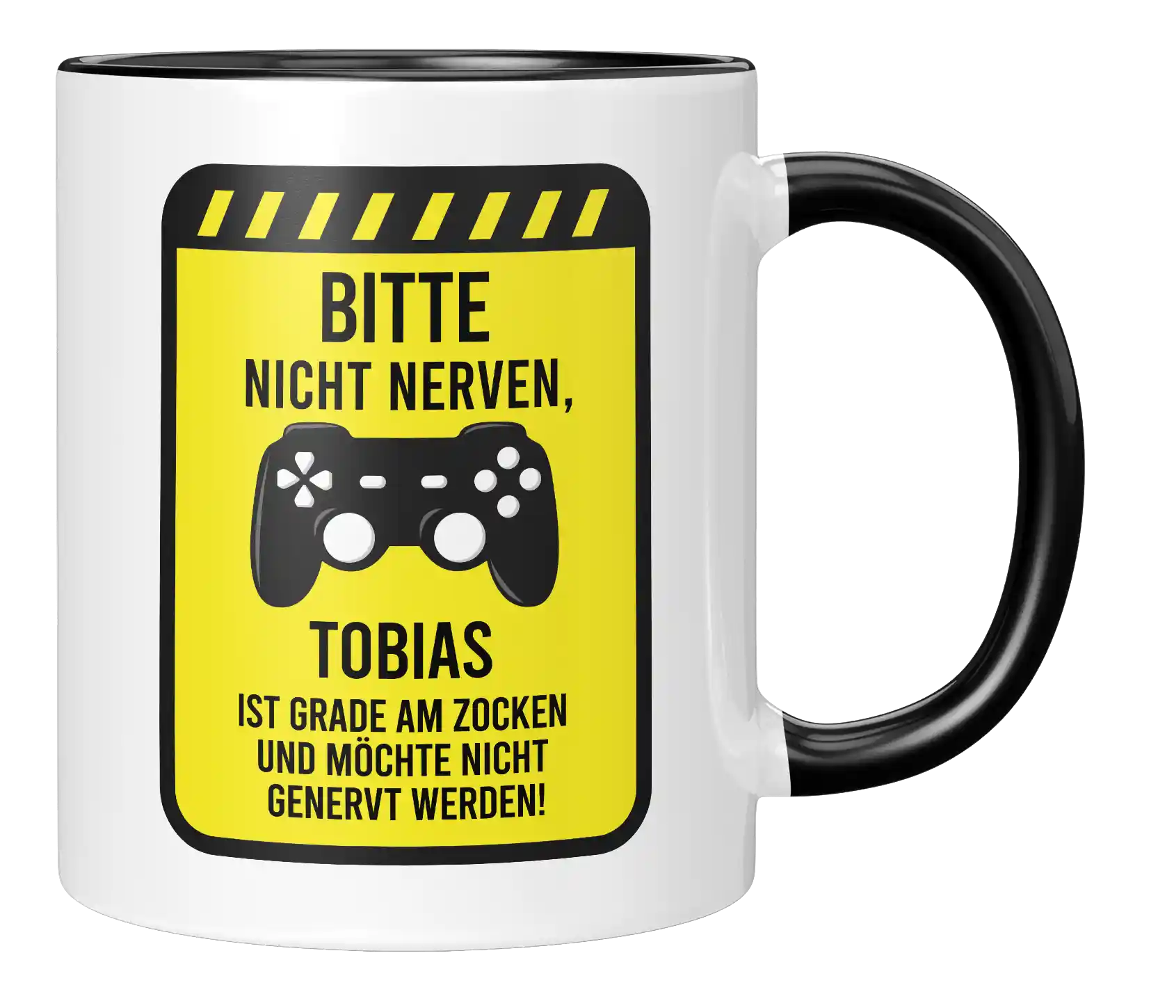Tasse - Bitte nicht Nerven, ich bin grade am Zocken - Personalisiert - MANN