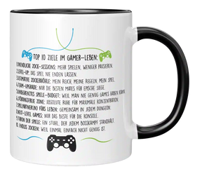 Tasse - 10 Ziele im Gamer
