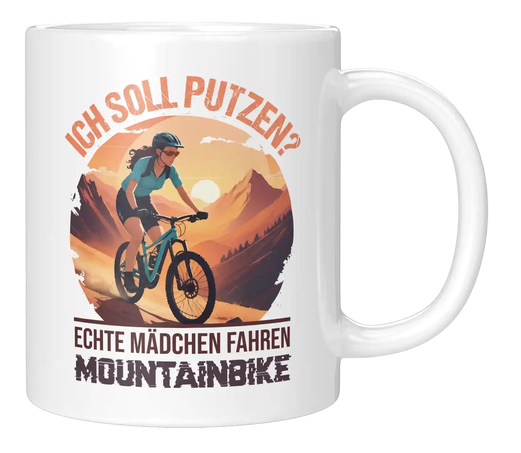 Tasse - Echte Mädchen fahren Mountainbike