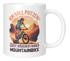 Tasse - Echte Mädchen fahren Mountainbike