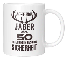 Tasse - Achtung Jäger über 50