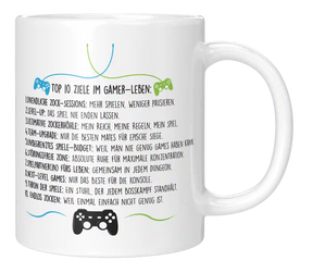 Tasse - 10 Ziele im Gamer