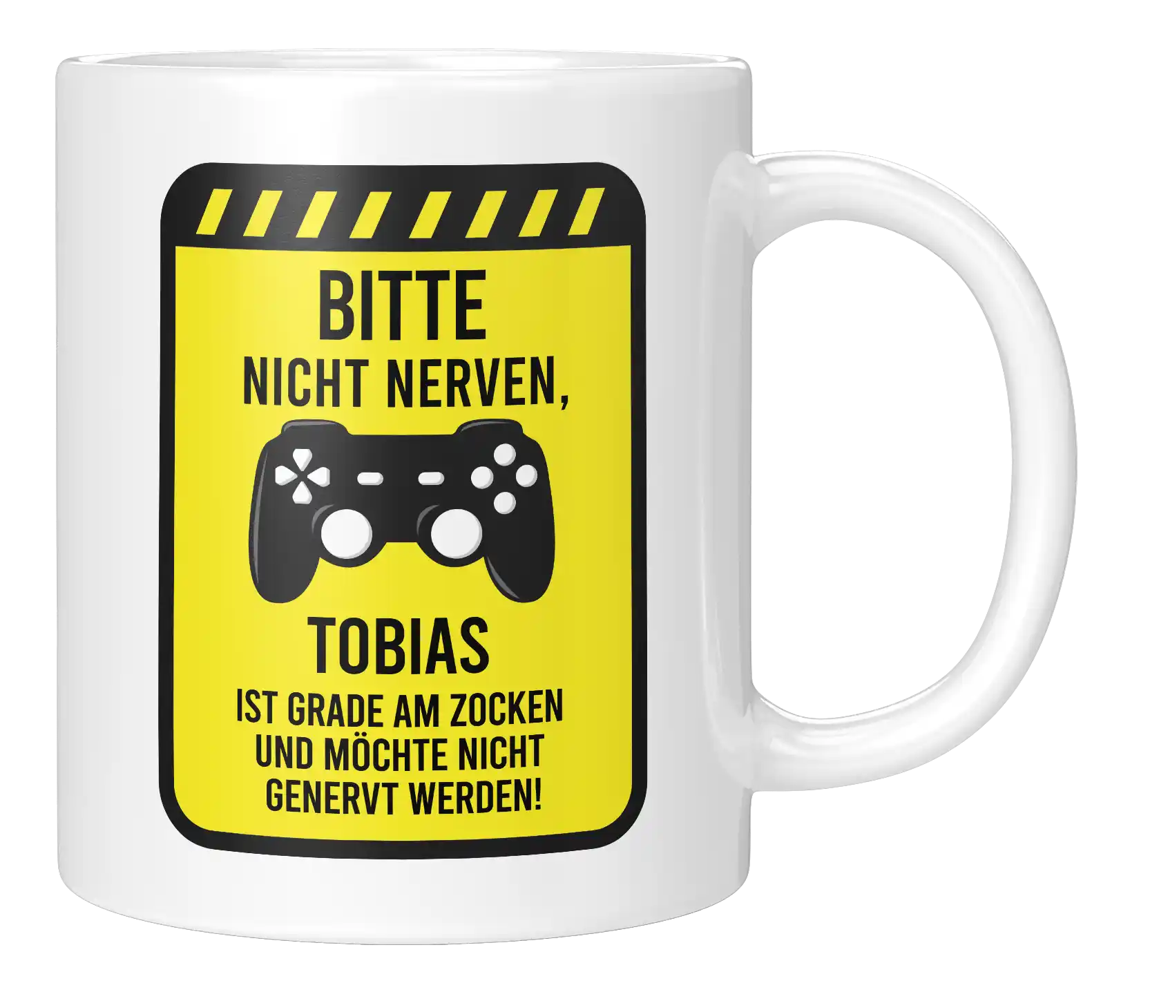 Tasse - Bitte nicht Nerven, ich bin grade am Zocken - Personalisiert - MANN