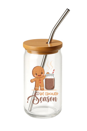 Glas mit Deckel - Lebkuchen "Hot Chocolate